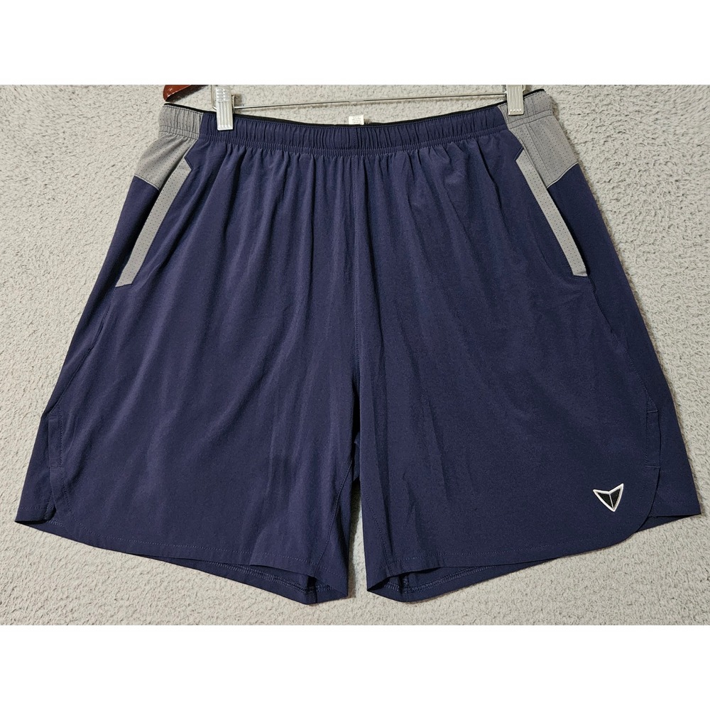 Korsa Roadrunner Lined‎ Running Shorts Men's Size XL Zipper Pocket Navy Blue